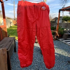 49ers Team Color Works Warm Up Pants. Size 3XL. Red with Logo. LNPWC.